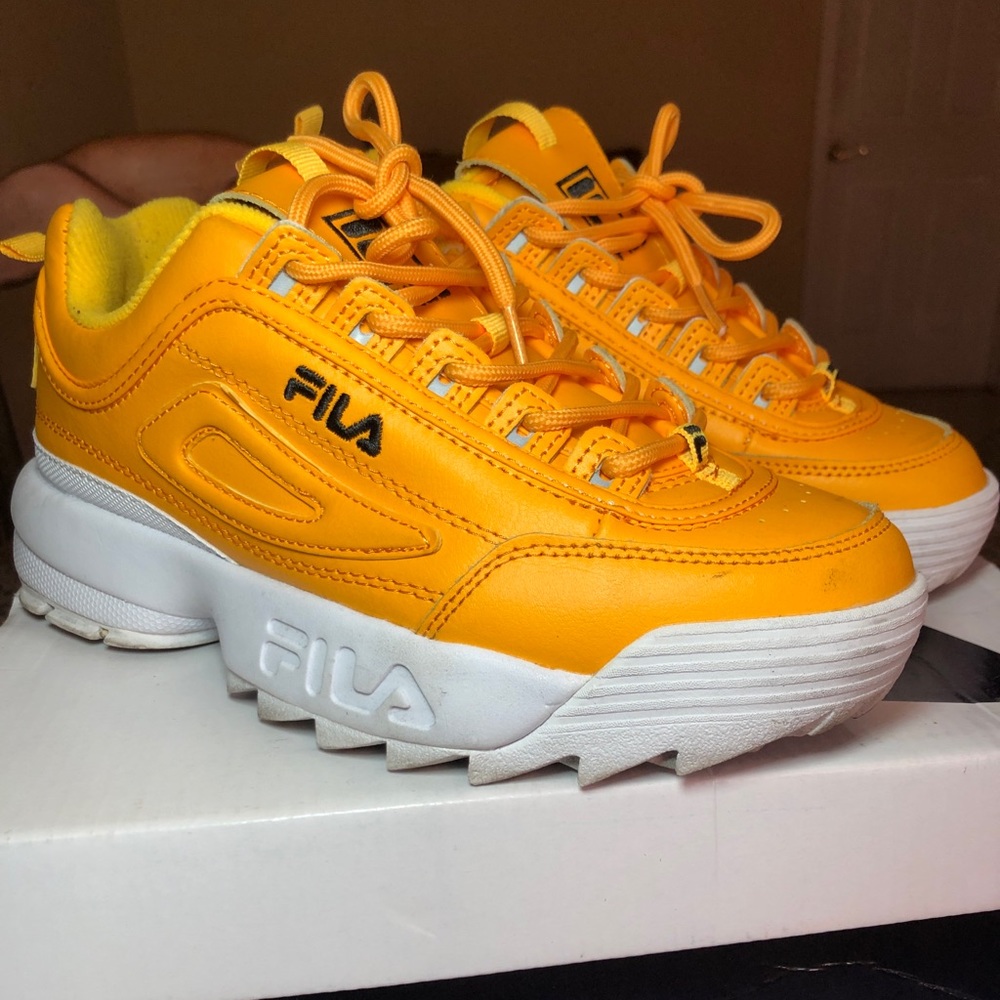 Yellow Fila Sneakers